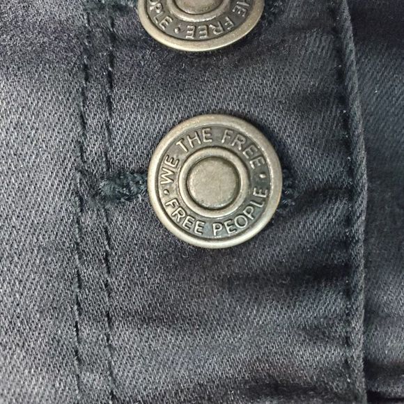 Free People Size 24 Sabrina Super Skinny Jeans Black - Picture 5 of 6